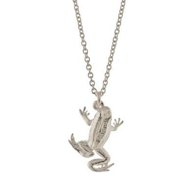 9ct Hollow Gold Frog Necklace - 18 Inch Chain | Jewellerybox.co.uk